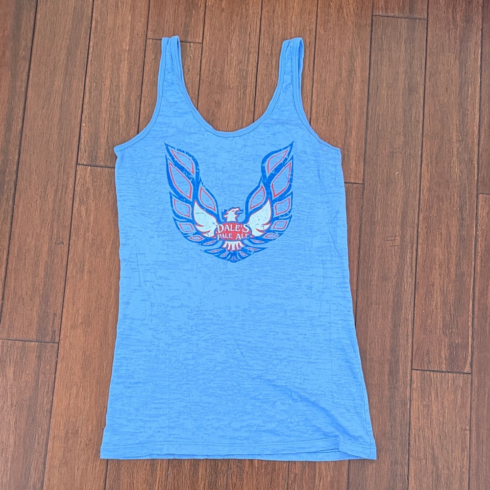 Blue Graphic Tank Top